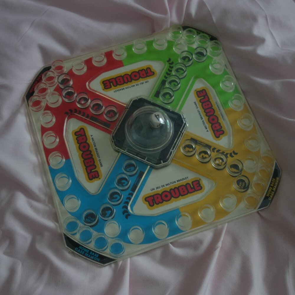 Vintage 1986 Milton Bradley Trouble Pop-O-Matic Board Game